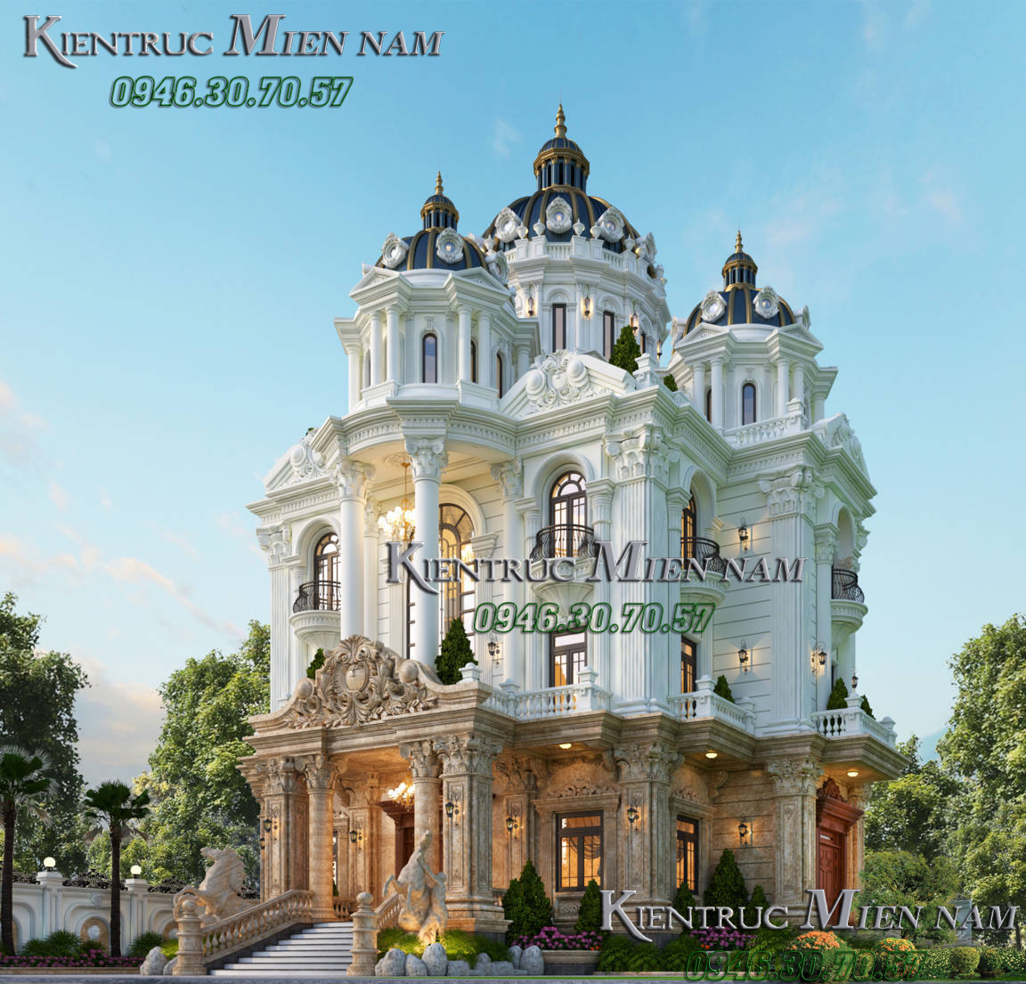 Kiến trúc lâu đài cổ Châu Âu.