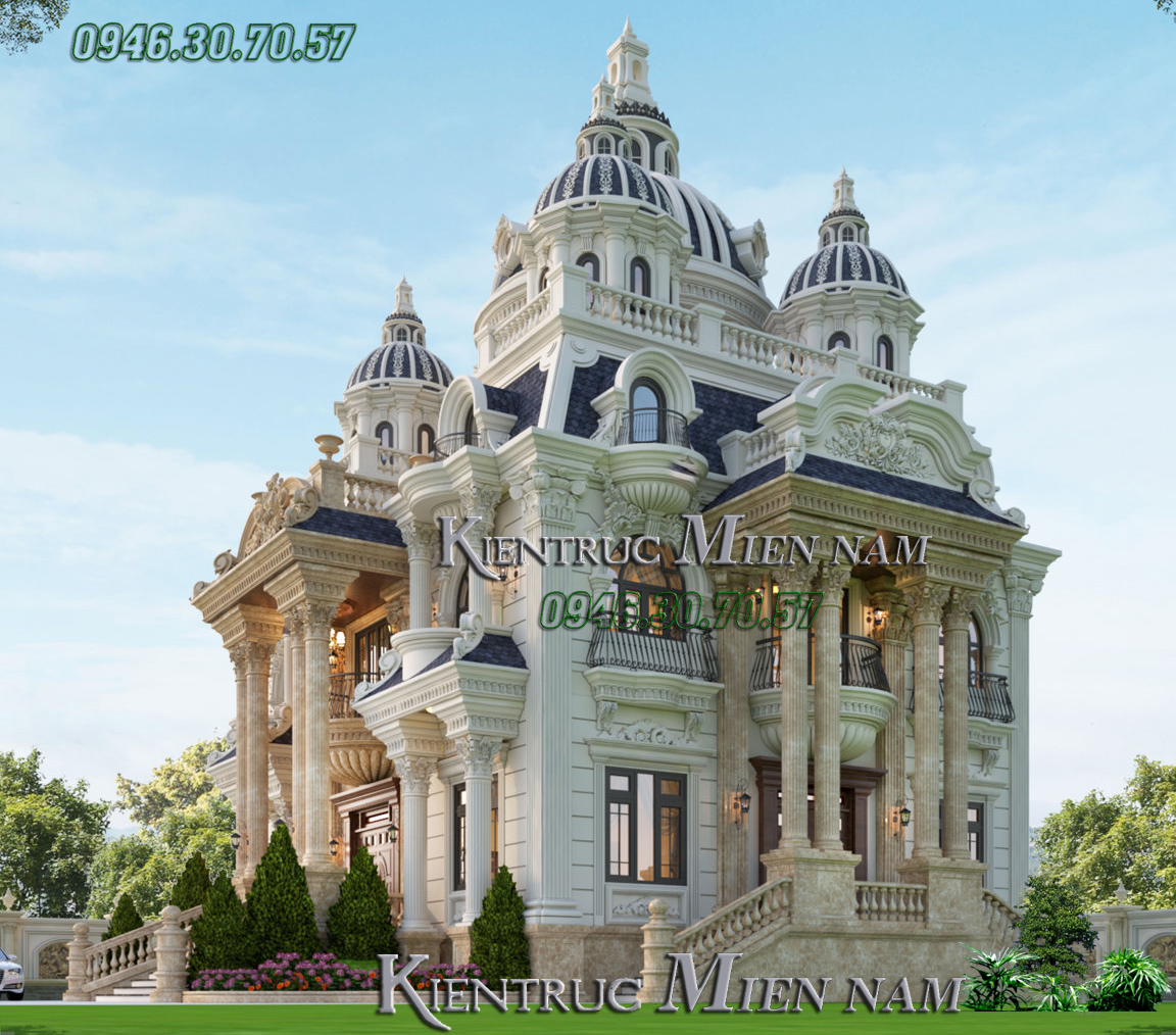 Lâu đài 10 tỷ xây dựng 3 tầng tại miền nam với diện tích trên 1000 m2 sàn.