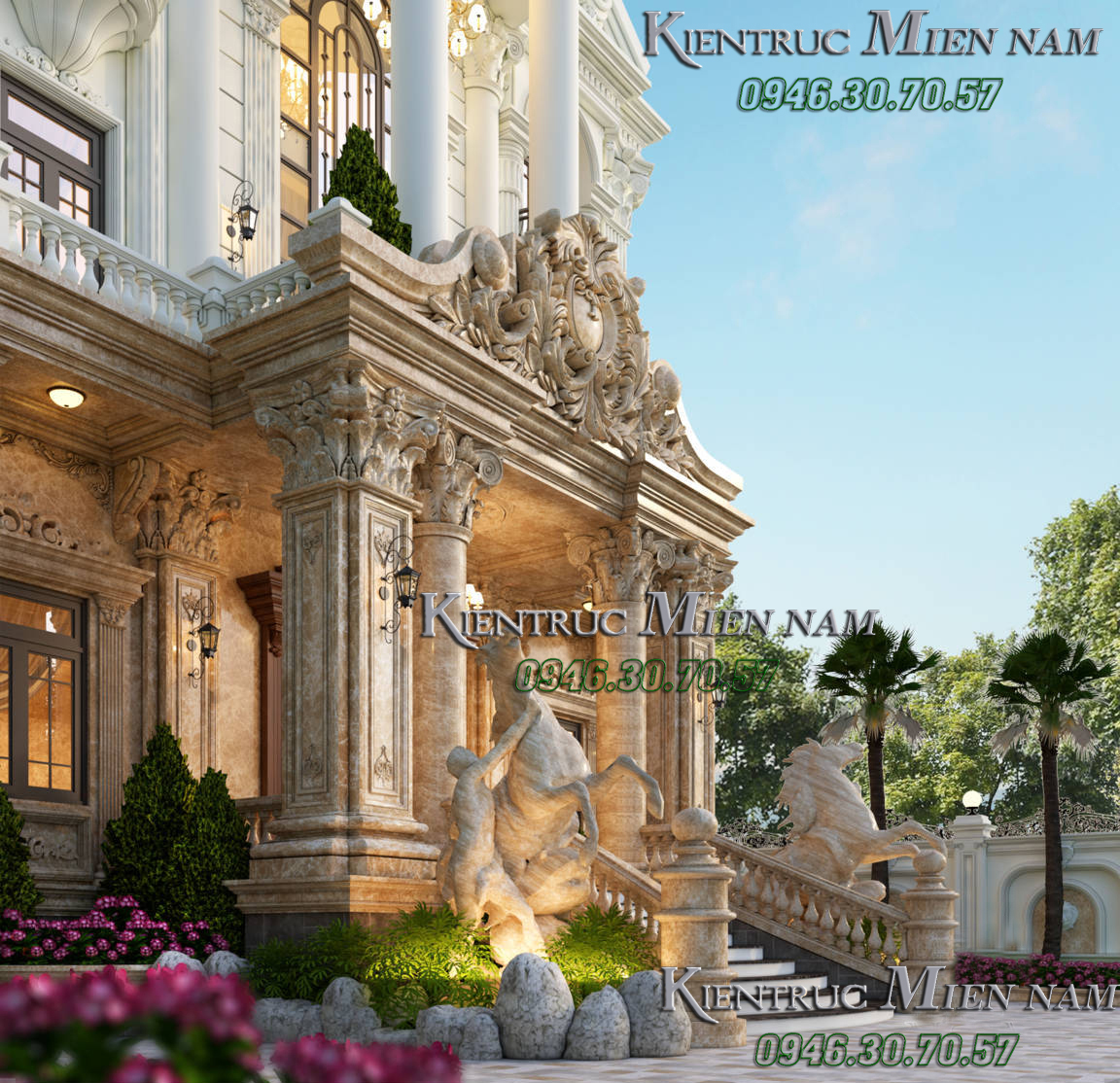 Kiến trúc lâu đài cổ Châu Âu.