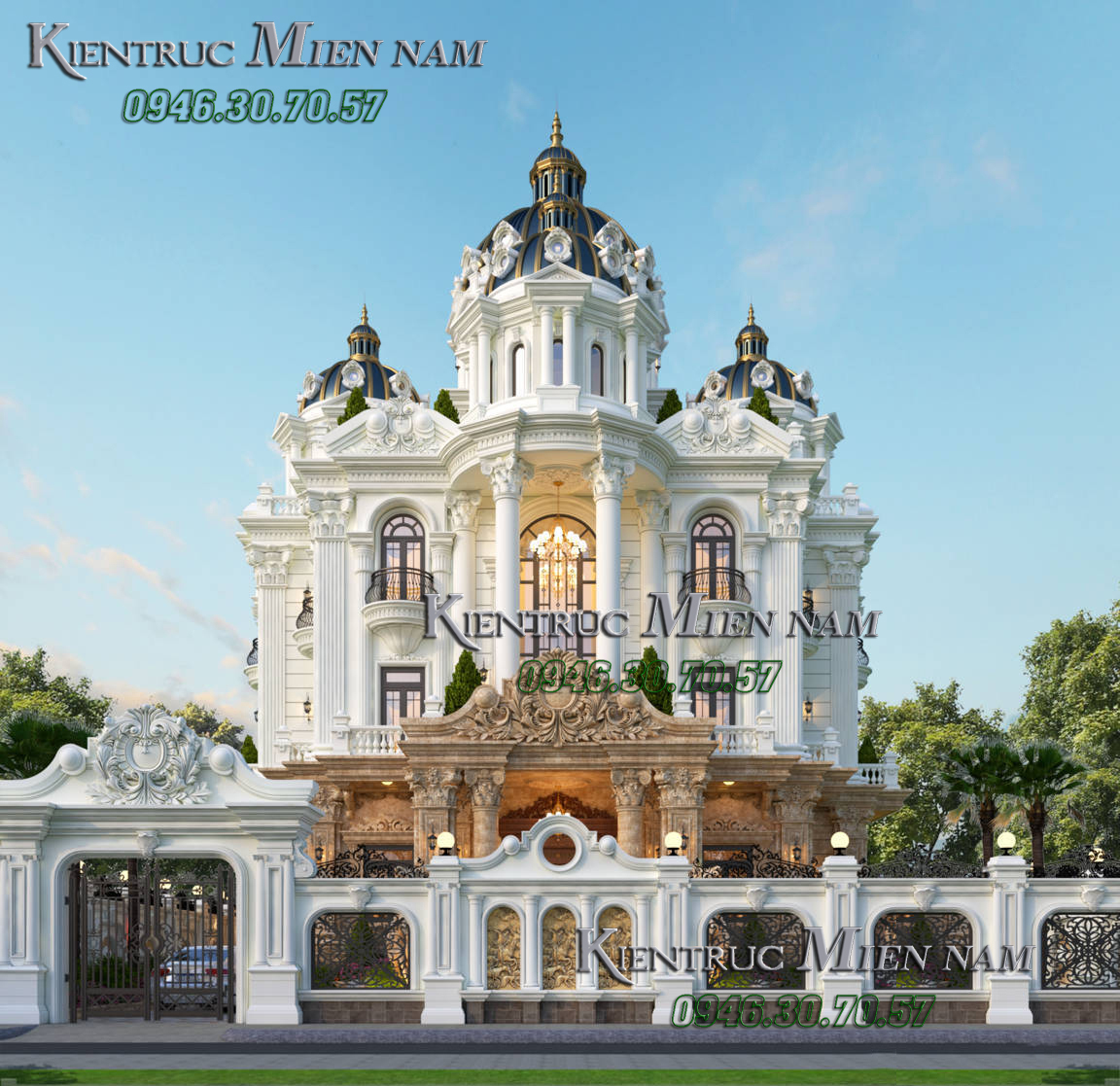 Kiến trúc lâu đài cổ Châu Âu.