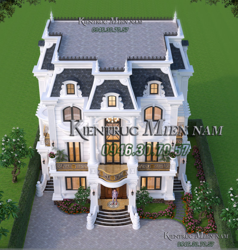 Biệt thự 3 tầng tân cổ điển 250m2