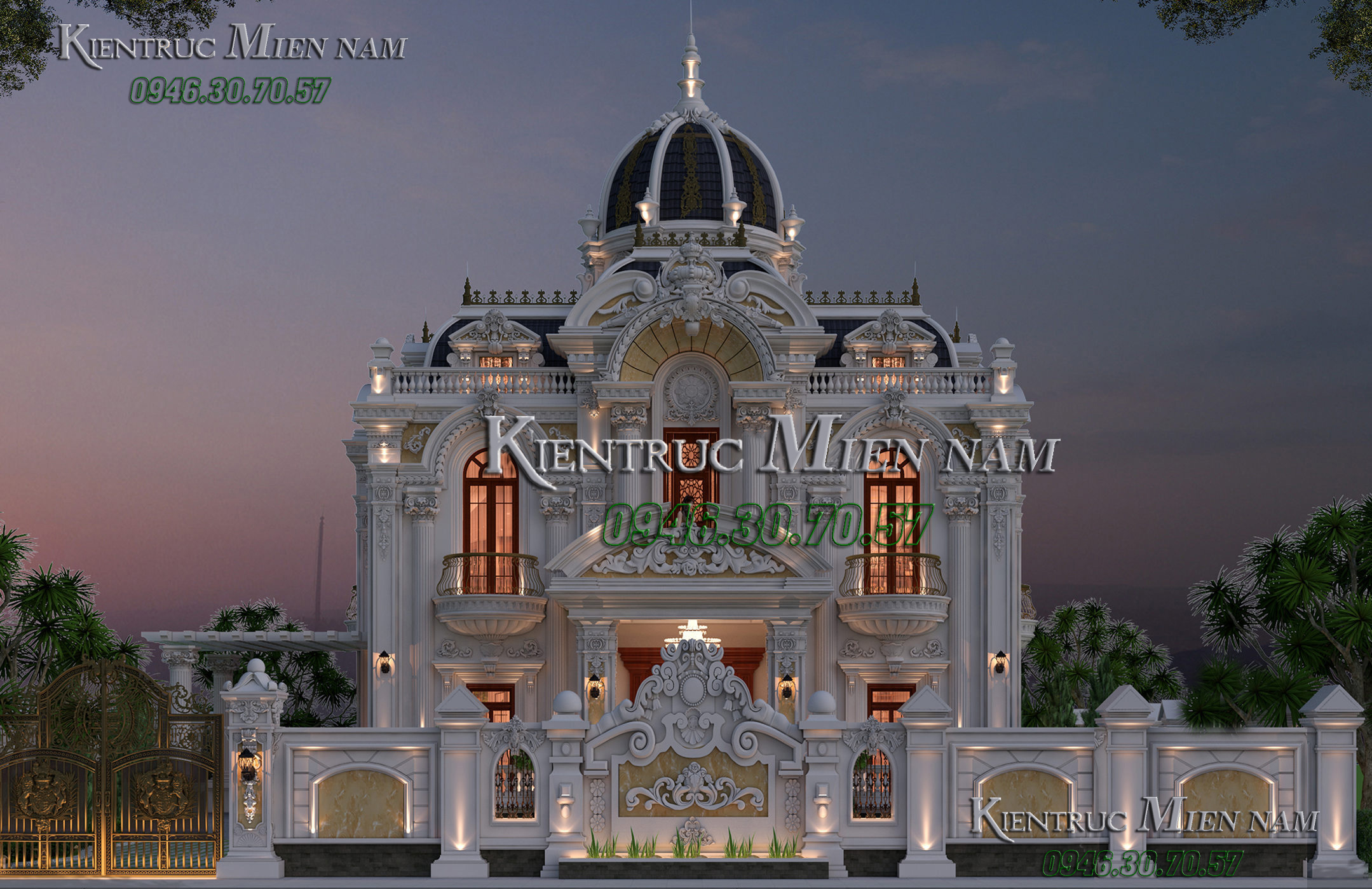 Biệt thự tân cổ điển 3 tầng 270m2