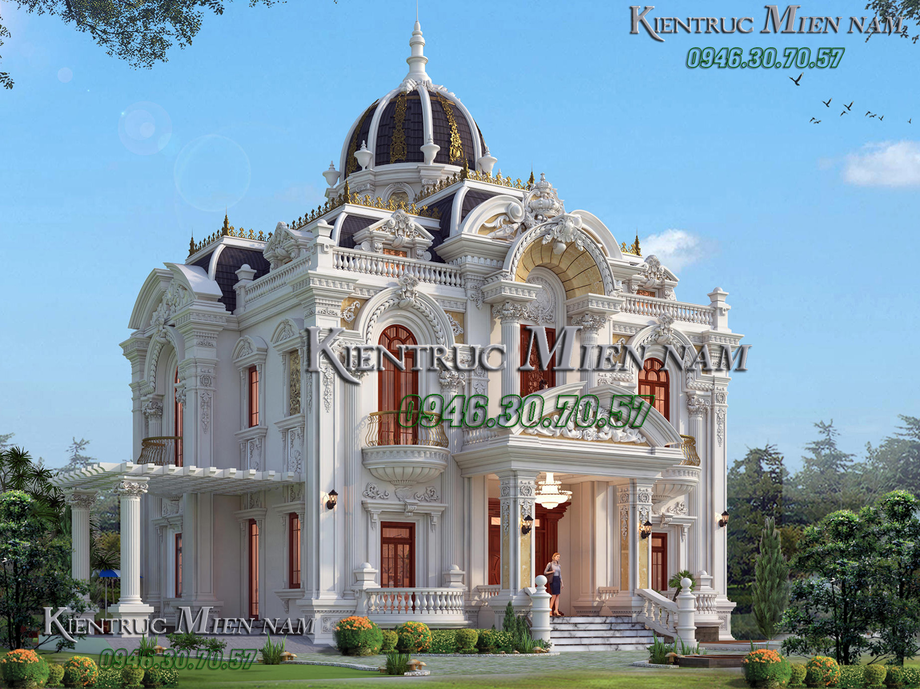 Biệt thự tân cổ điển 3 tầng 270m2