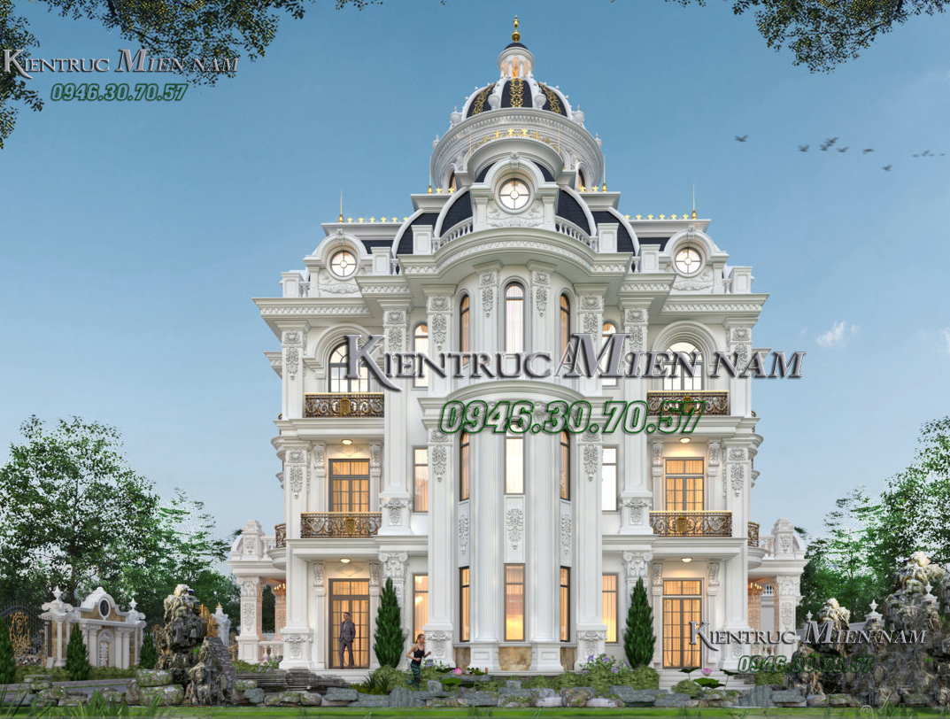 Thiết kế lâu đài kiểu Pháp.